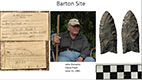 Evidence layout of a clovis point arrowhead
